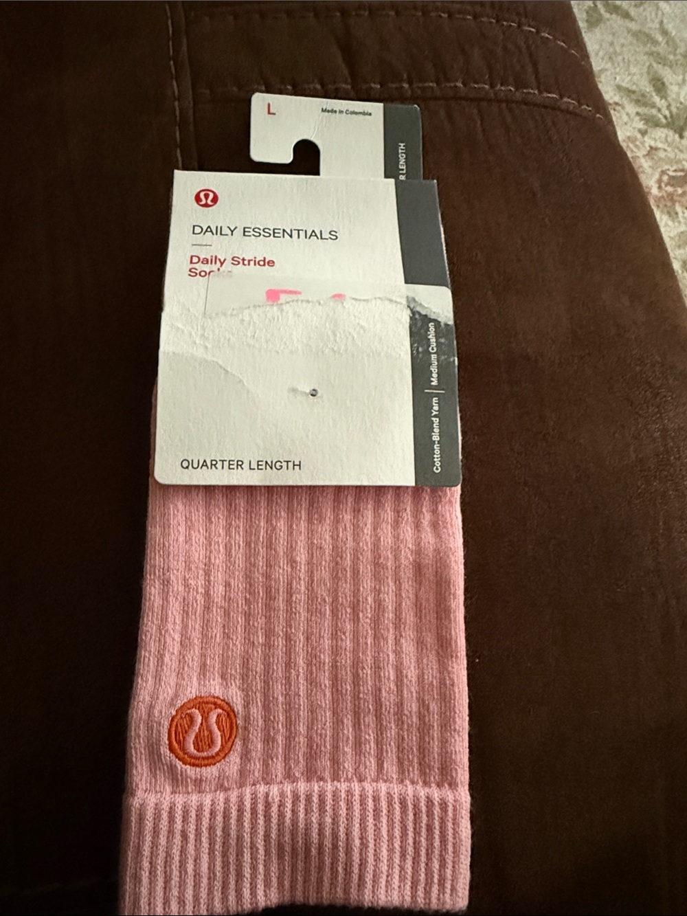 lululemon athletica Pink Quarter-Length Daily Stride Socks